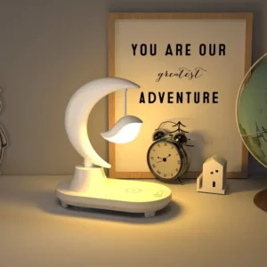 مصباح ليلي LED مع شاحن لاسلكي و مكبر صوت